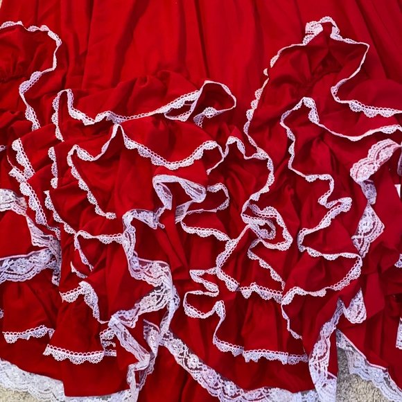 Dollcake "A Thousand Words" Red Frill Dress Women's Sz Large/14 NWT - Picture 3 of 6